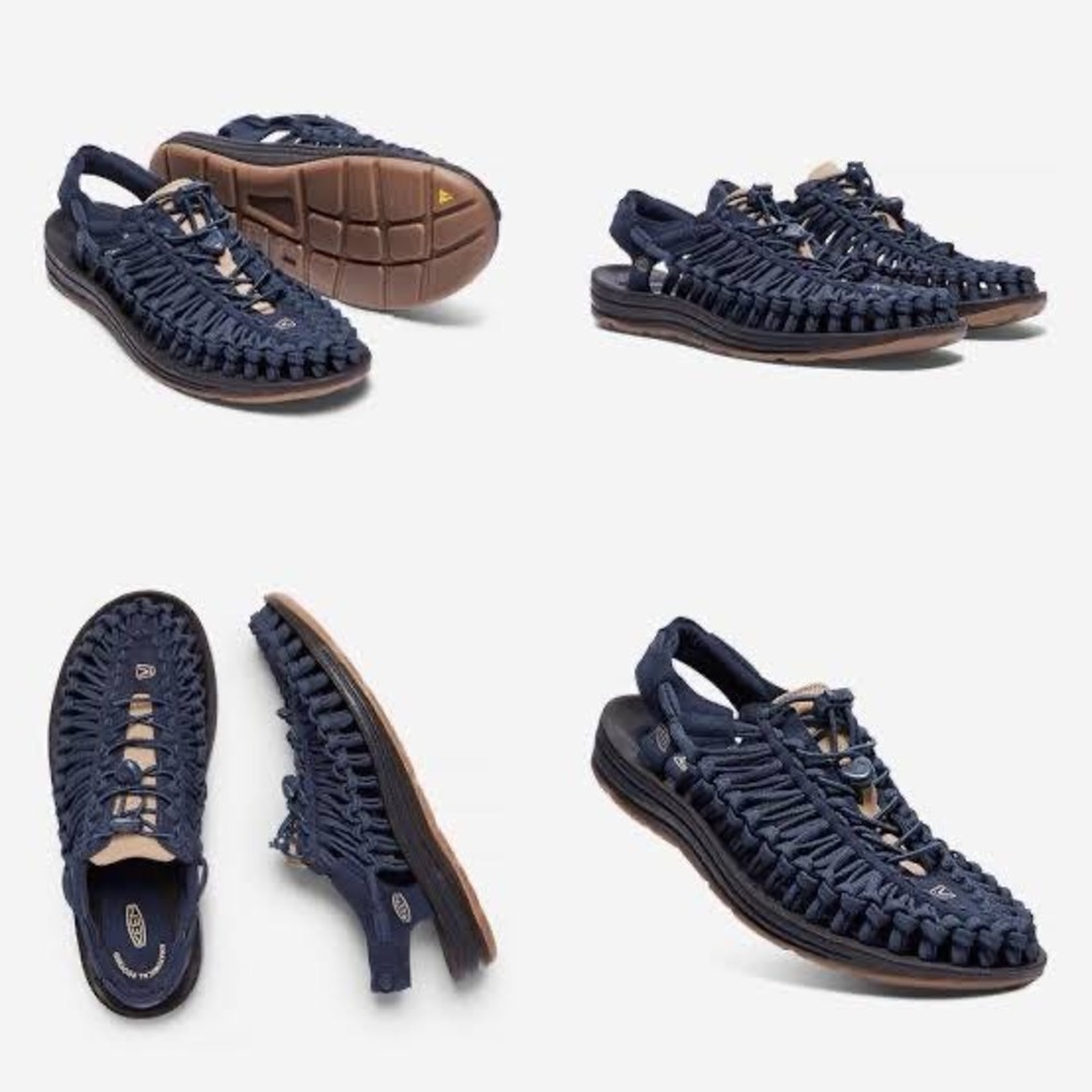 Keen Uneek Sandals Mens 11.5 Blue Excellent Braided Cord Outdoor Hiking 1017844